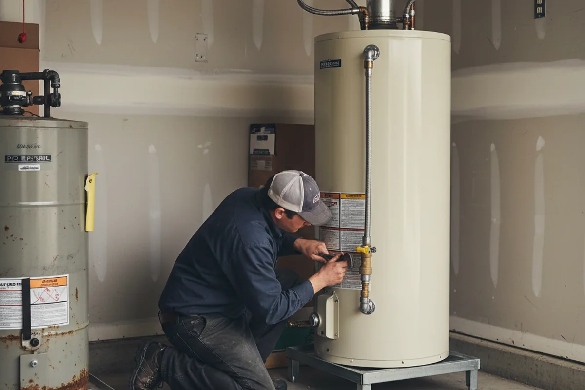 Water heater and shutoff valve replacement in Bridgehampton